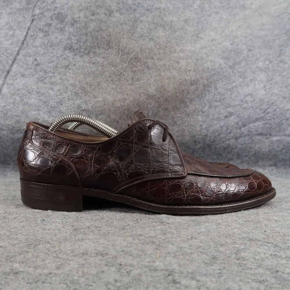 Kow Hoo Shoes Mens 45 Oxfords Exotic Leather Classic Goodyear Welt Handcrafted